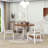 Avenly 5-Piece Round Dining Table Set, Kitchen Table Set with Upholstered Chairs for Small Places-987013590