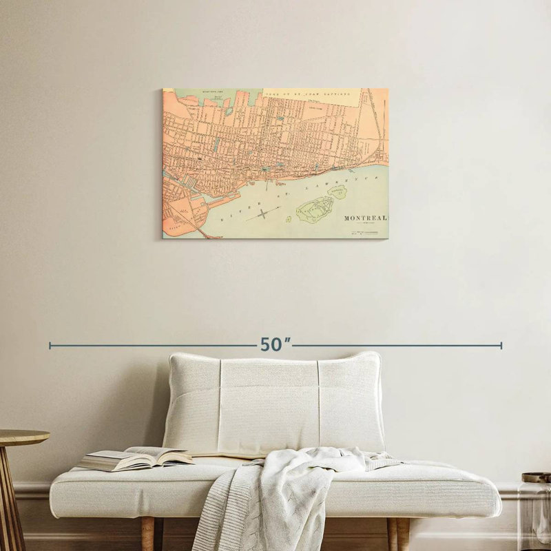 Carte Aliaz de Montréal, H 20 po x l 30 po