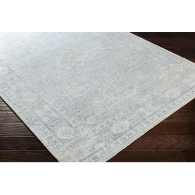 Hopkins Denim Sky Blue Hand-Tufted Oriental Rug