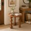 Table de bout moderne en bois massif 20 po