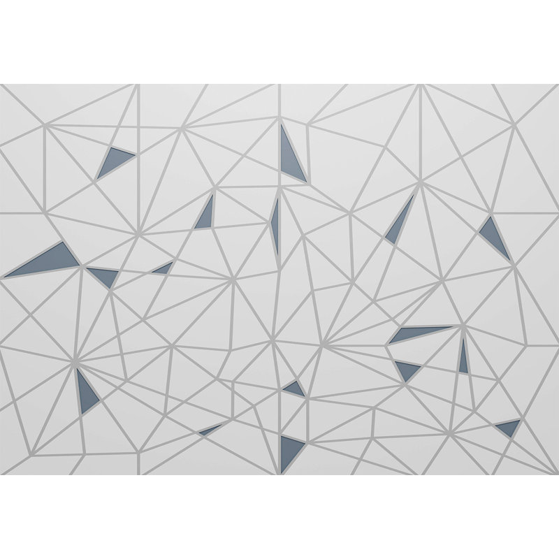 Papier peint abstrait - Lignes d'intersection, L 55 po x l 78 po