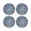Jewel White Vegan Leather Round Coasters-29078222