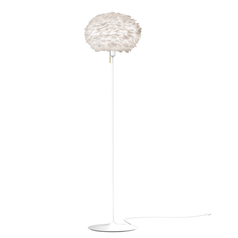 Eos 66.9'' Traditional Floor Lamp, White, White