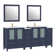 Karson 84'' Double Bathroom Vanity with Ceramic Top with Mirror