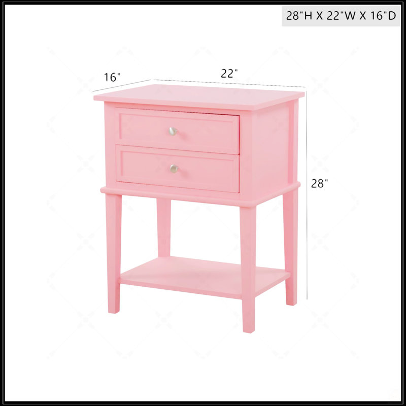 Table de chevet Newton, Rose