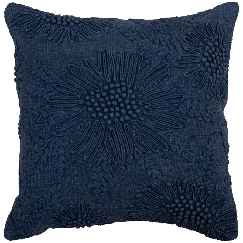 Coussin 100% coton, Bleu