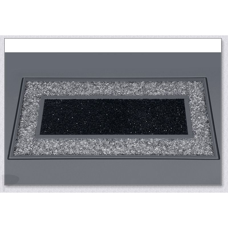 Table de salle à manger ARIYA gris foncé avec des détails scintillants, durable et élégant pour les intérieurs modernes, Gris