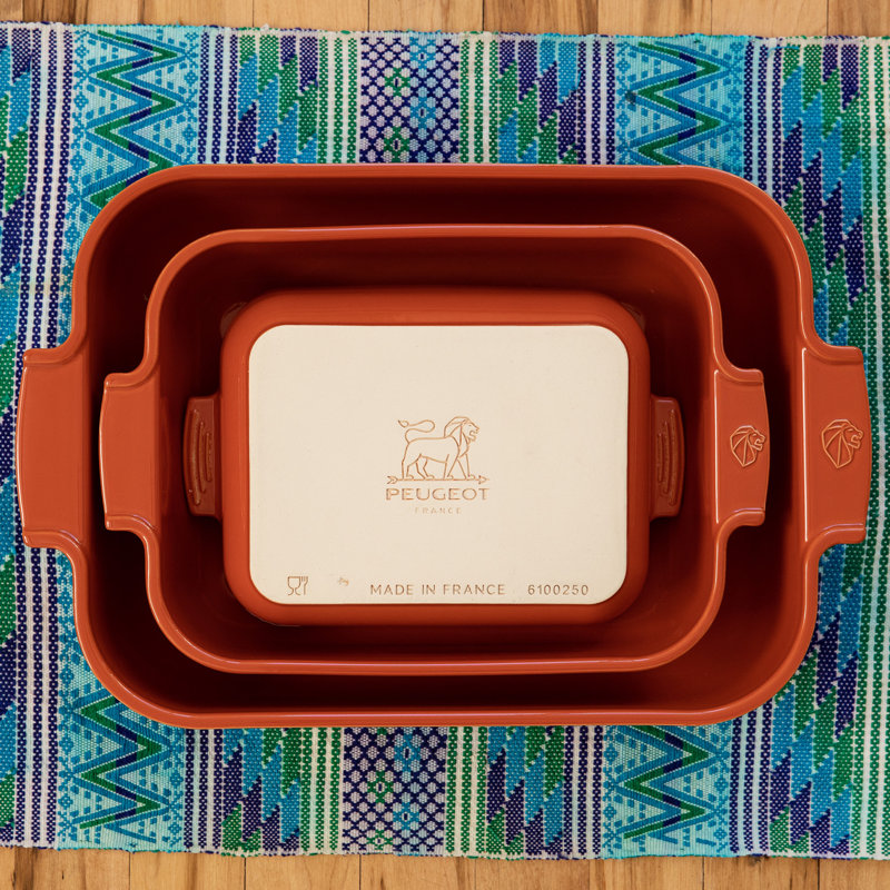 Appolia Rectangular Ceramic Casserole, Ecru, 2'' H x 10" L x 6" W