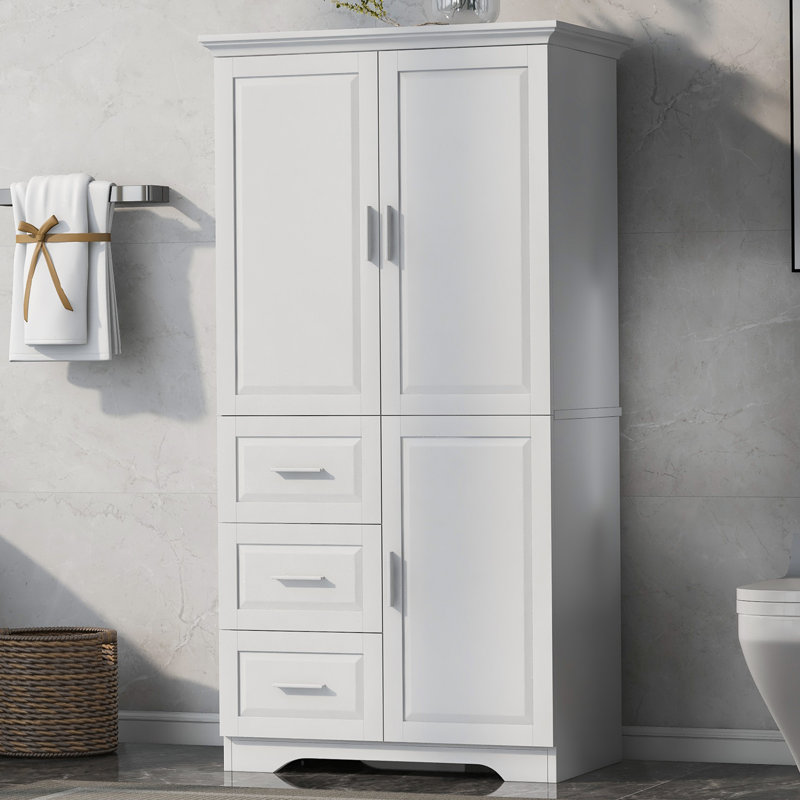 Macc 62.5'' Freestanding Bathroom Cabinet, White