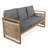 Yuliana 62.99'' Wide Straight Acacia Patio Sofa with Cushions-194421187