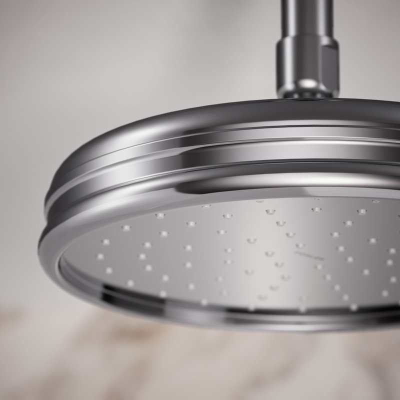 Traditional Rain Shower Head, Polished Chrome
