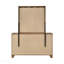 1pc Walnut Colour Six Drawers Dresser Black Bar Pulls Transitional Style Bedroom Metal Centre Glide