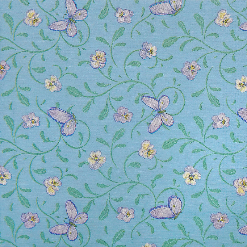Paquet de 20 serviettes de table papillons bleus 3 plis - ensemble de 6