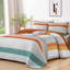 Ensemble de courtepointe 3 pièces à rayures bohémiennes en microfibre légère toutes saisons-122938666-122938677