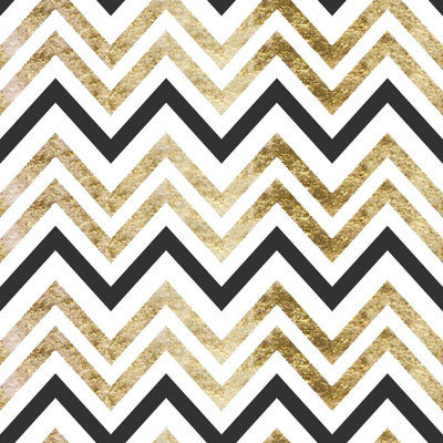 Golden Chevron Peel & Stick Wallpaper N04223