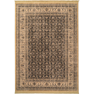 Tapis beige / bleu en laine Annia