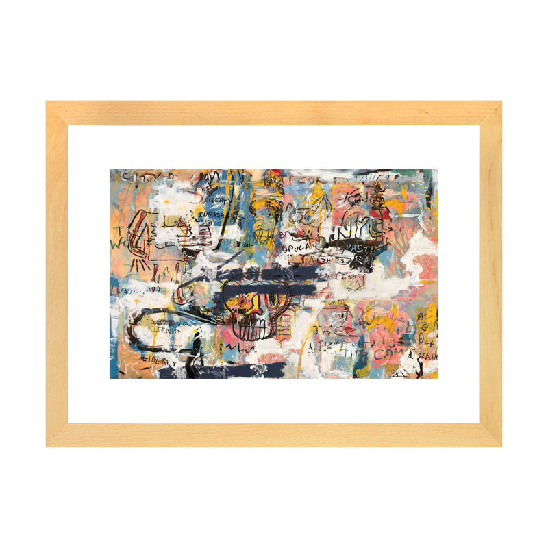 «Gerard» par PinkPankPunk - impression d'art graphique, H 24 po x l 32 po x P 1 po, Toile avec cadre en bois beige