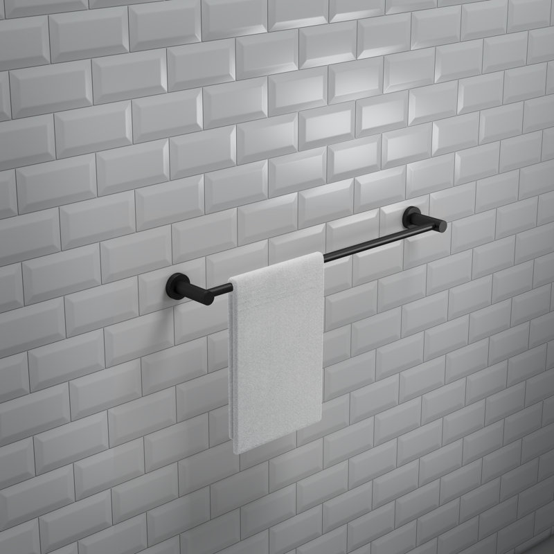 Towel Bar, Matte Black, 1.785" H x 26.5" W