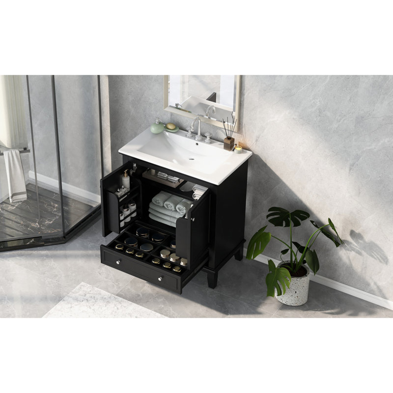 Meuble-lavabo multifonctionnel pour salle de bain avec lavabo