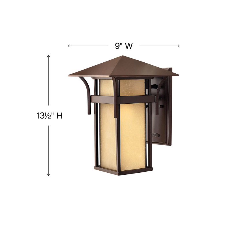 Harbor Anchor Bronze 13.5" H Seeded Glass Outdoor Wall Lantern