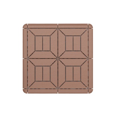 Carreau de terrasse emboîtable en plastique à texture géométrique L 12 po x l 12 po (ensemble de 44)