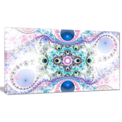 « énigmatiquest blue fractal pattern », impression