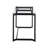 Masters Modern Office Desk In Black Steel With Clear Glass Top By