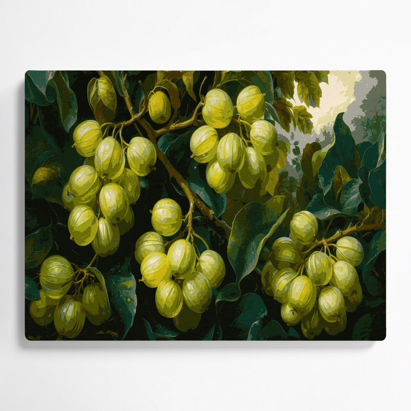 «Fruit Mamoncillo», art mural en métal vert, H 11 po x l 14 po