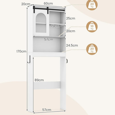 Freestanding Over the Toilet Storage
