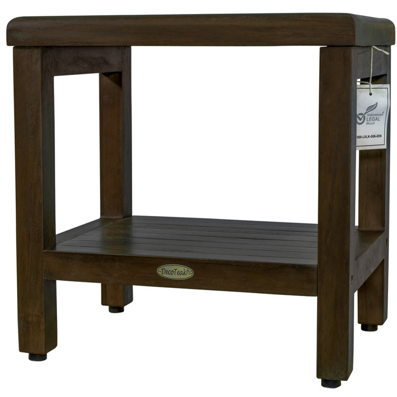 DecoTeak Eleganto, banc de douche en teck, banc de douche en bois de teck, banc de douche en teck, tabouret de douche en teck