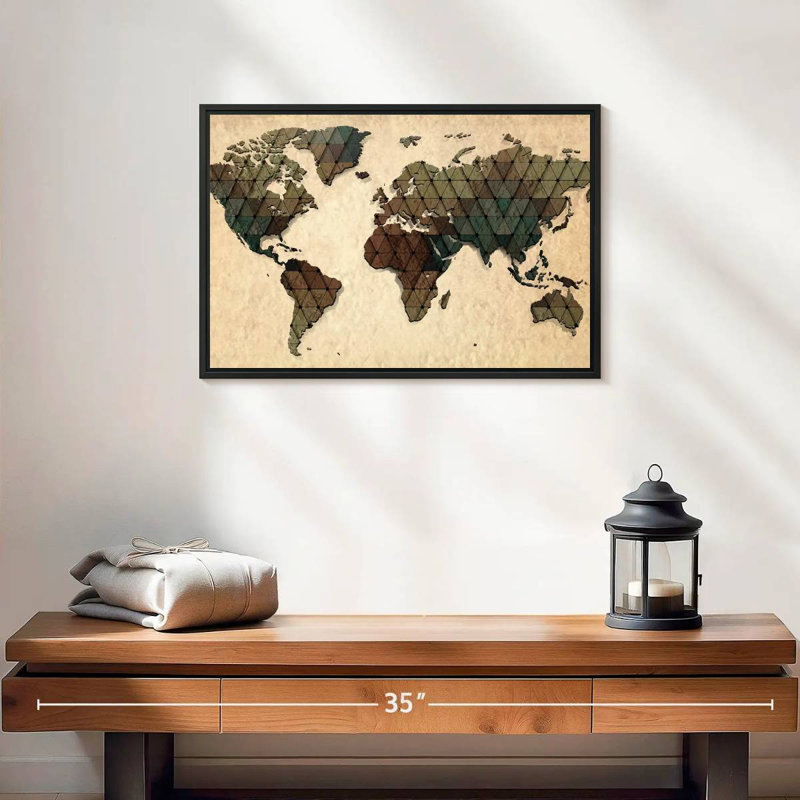 Carte du monde unique Aliaz, H 13 po x l 19 po