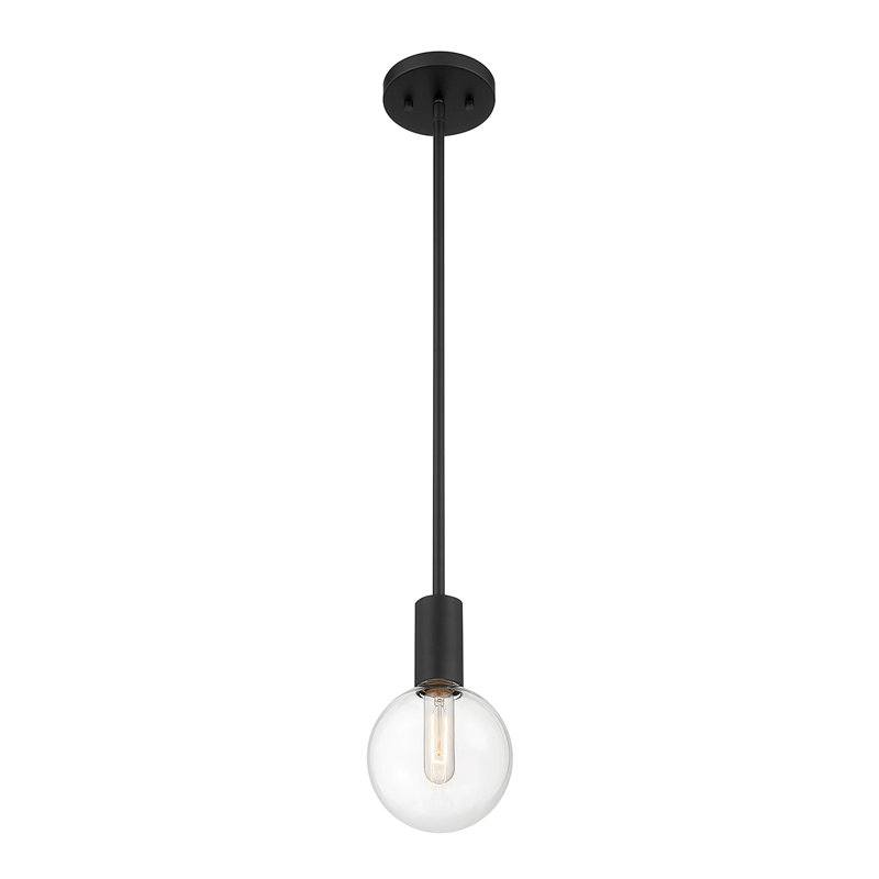 Luminaire suspendu sphère 1 lumière en noir mat Lakwan, Noir mat