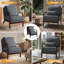 Chaise d'appoint en velours côtelé Mid-Century-1437971530