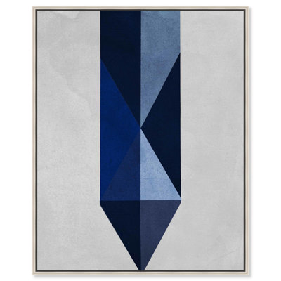 Blue Crayon Canvas Modern Midcentury by Art Remedy