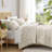 Gigi Beige Clipped Jacquard Tufted 3-Piece Full/Queen Comforter Set-111192724-111192730