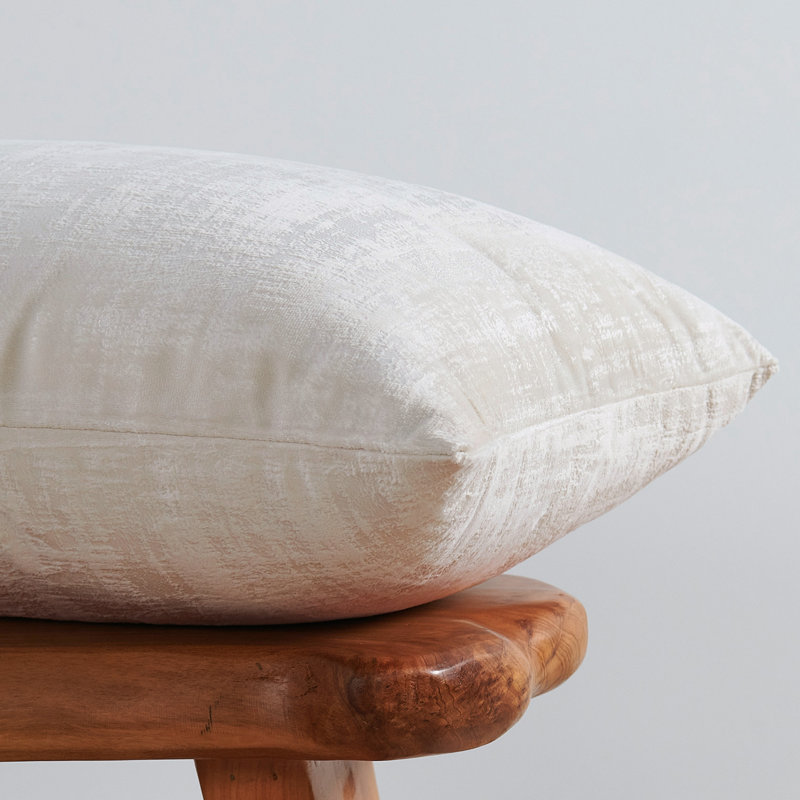 Housse de coussin rectangulaire en velours texturé, Gardenia