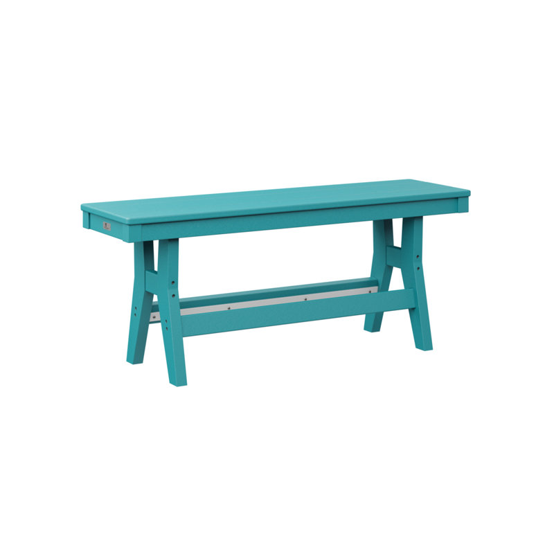 Banc portatif Berlin de 44 po, H 18 po x l 44 po x P 12,5 po, Bleu Aruba