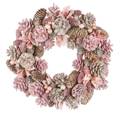 Handcrafted Twig and Pinecones 35 cm Wreath