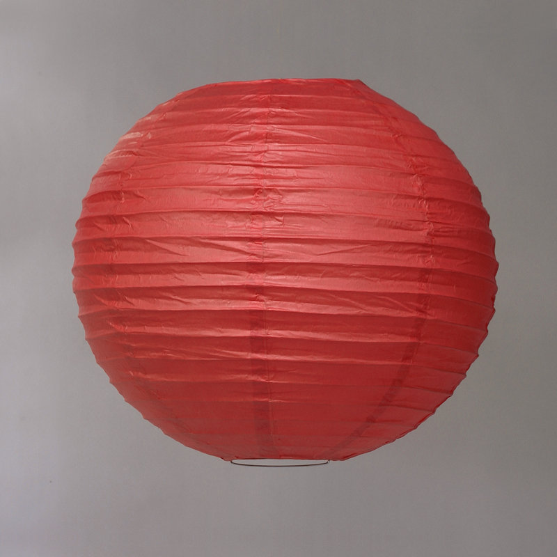 Lanterne en papier, Rouge, H 12 po x l 12 po x P 12 po