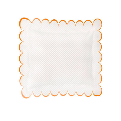 Allena 400TC Cotton Scallop Embroidery Sateen Microcheck Euro Sham