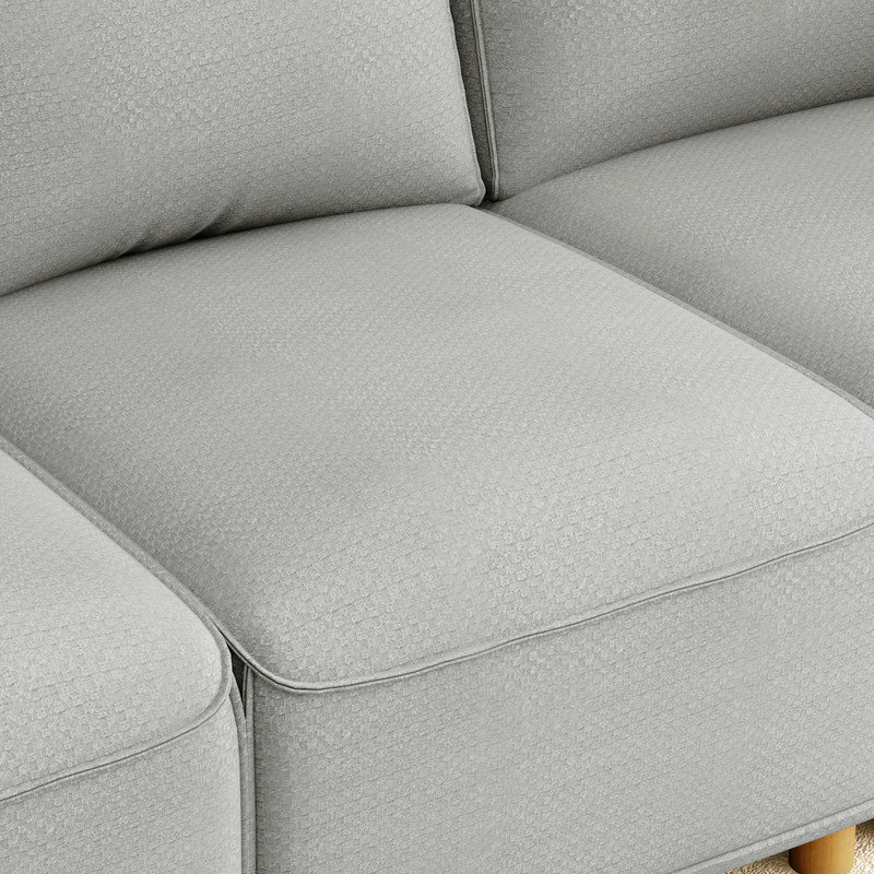 Rodericus 118'' Upholstered Sofa, Gray Linen Blend