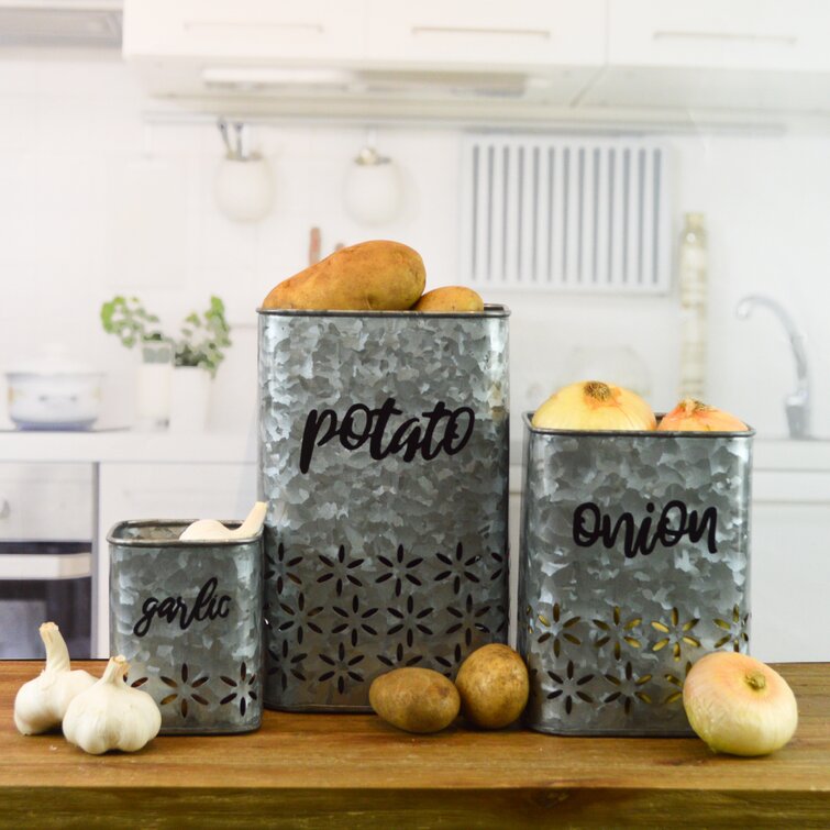 Abby 3 Piece Kitchen Canister Set Rosalind Wheeler