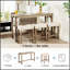 Ensemble de table de bar 4 pièces avec prise de courant, tabourets rembourrés pour la vie moderne et les salles à manger, parfait pour les petits espaces