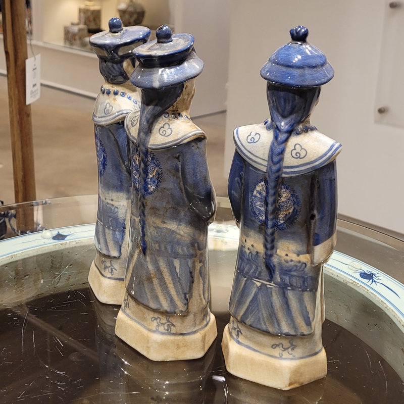 Small Set 3 Men Figurine, Blue