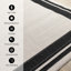 Tapis d'intérieur / extérieur à motif géométrique blanc scandinave-140992878