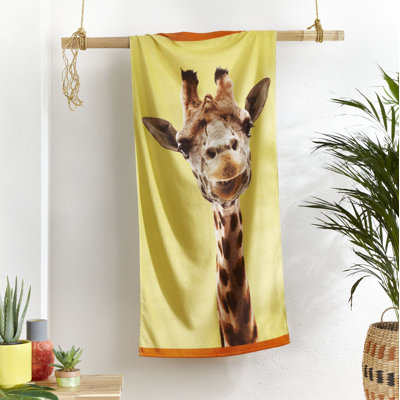 Giraffe Beach Towel Single