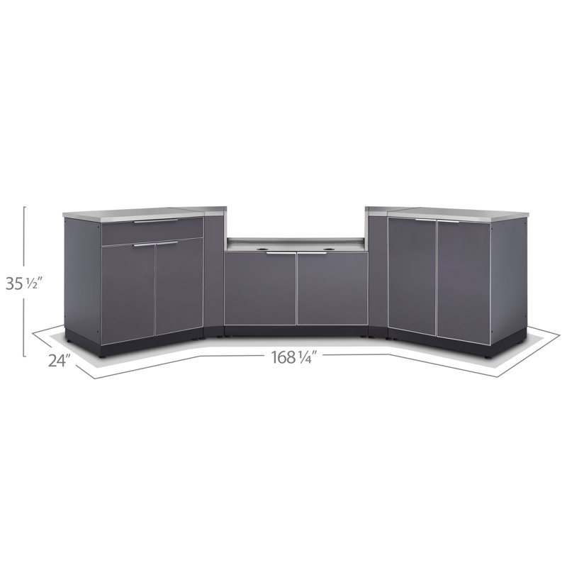 Cuisine d'extérieur modulaire 168 pièces 6 pièces 168 "