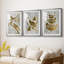 Quatre oiseaux chanteurs - feuille d'or - impression encadrée sur mesure de qualité supérieure - 3 pièces-292068776-292068771