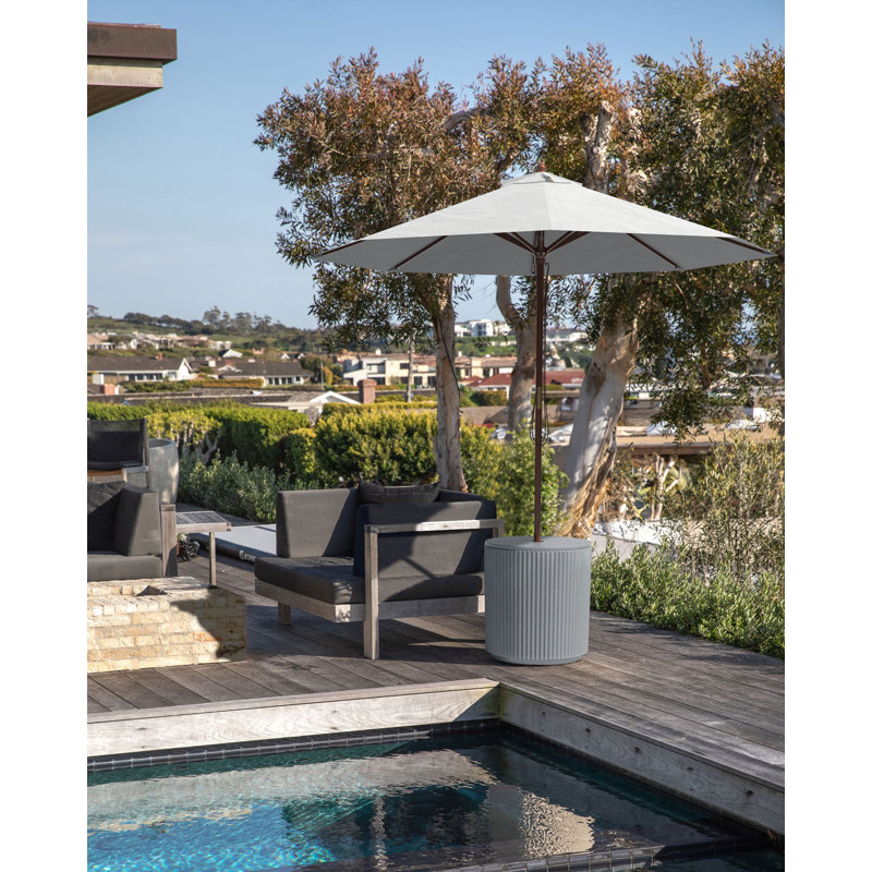 Demi Shade Side Table, Gray