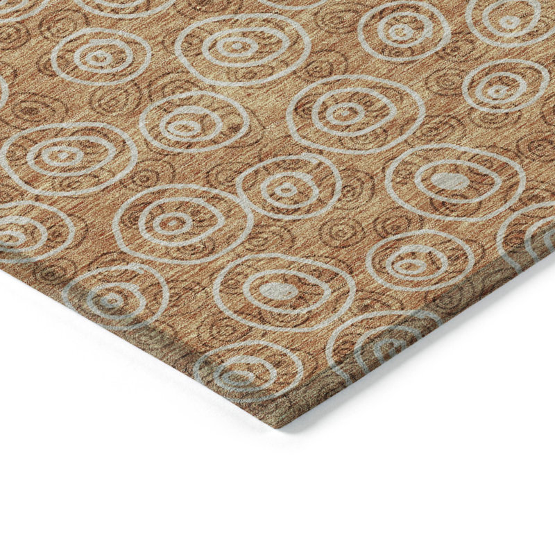 Faunce Washable Geometric Indoor / Outdoor Rug, Rectangle 2'6" x 3'10"